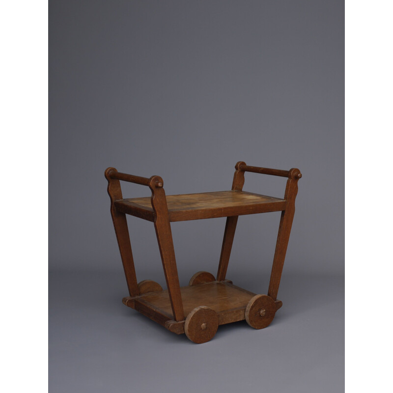 Wooden vintage Rustic tea trolley, 1930s