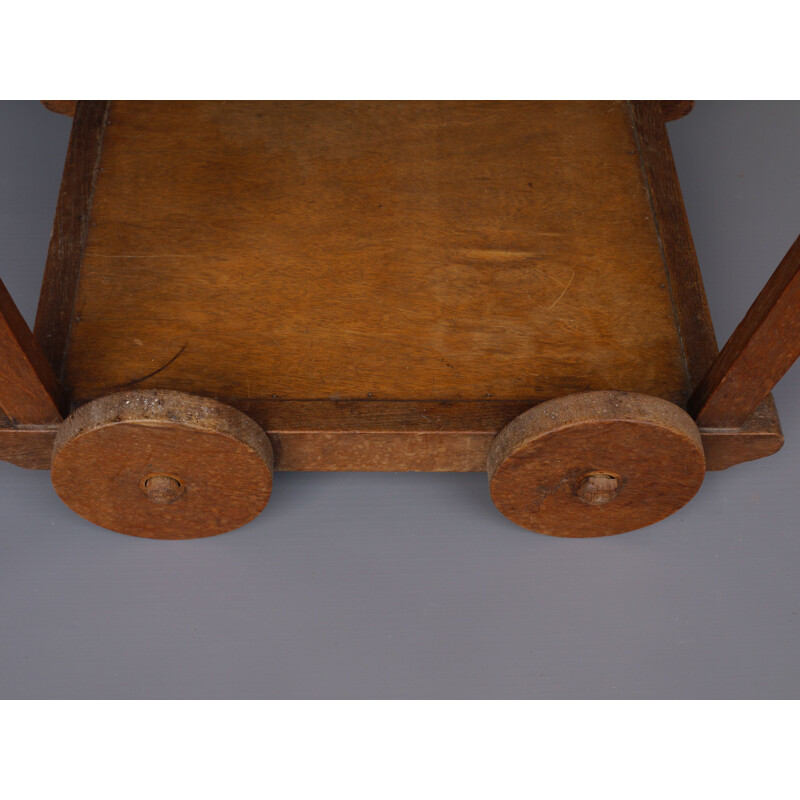 Wooden vintage Rustic tea trolley, 1930s