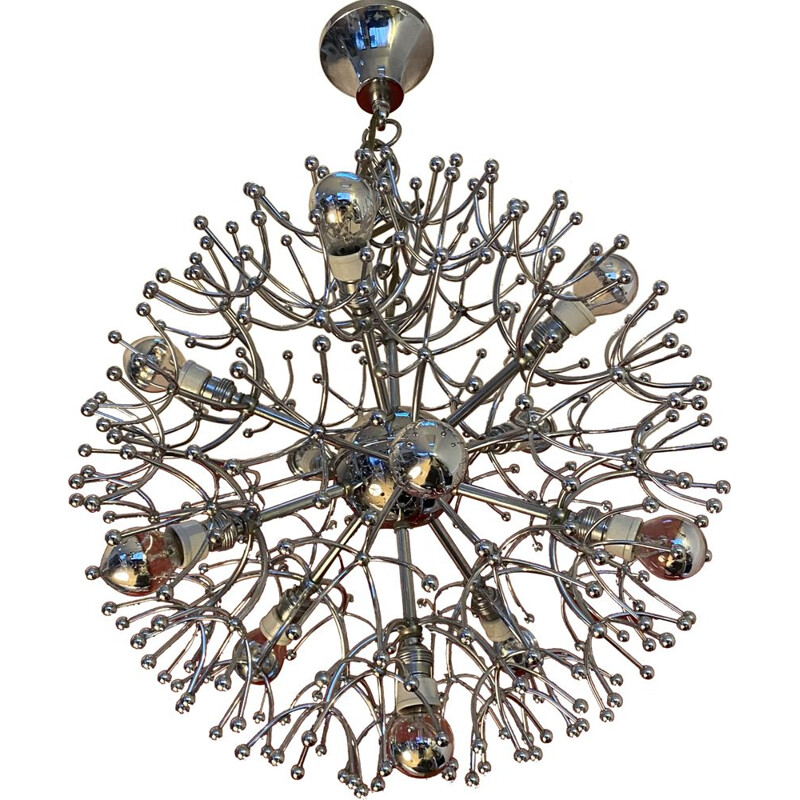 Vintage Sputnik chandelier by Gaetano Sciolari, 1960