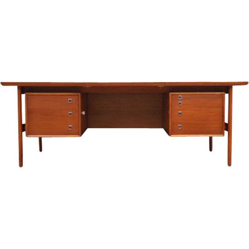 Mahogany vintage Danish desk by Arne Vodder for Sibast, 1960s