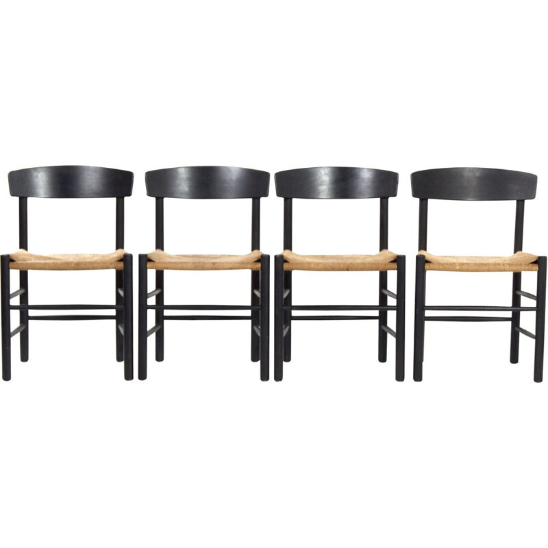 Set of 4 vintage chairs by Borge Mogensen for Fdb Møbler, 1960s