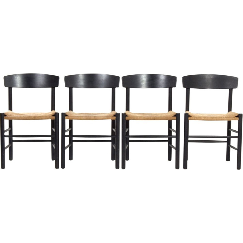 Set van 4 vintage stoelen van Borge Mogensen voor Fdb Møbler, 1960