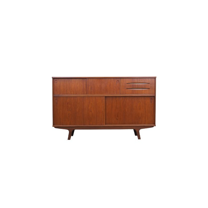 Teak vintage highboard, Denmark 1960s