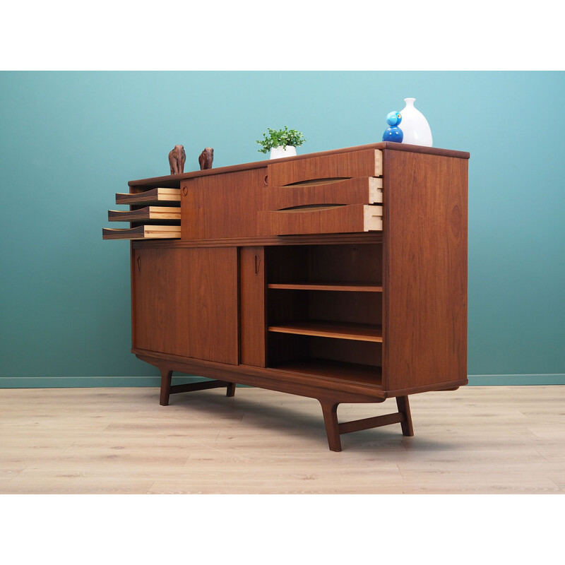 Teak vintage highboard, Denmark 1960s