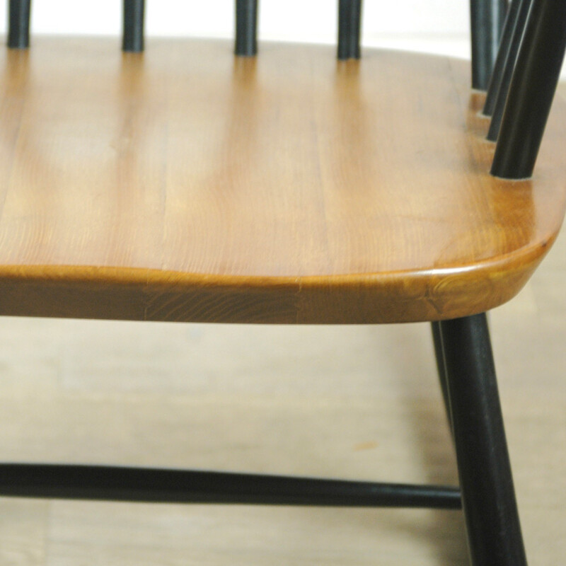 Rocking chair in solid oak and beech wood, Roland RAINER - 1950s