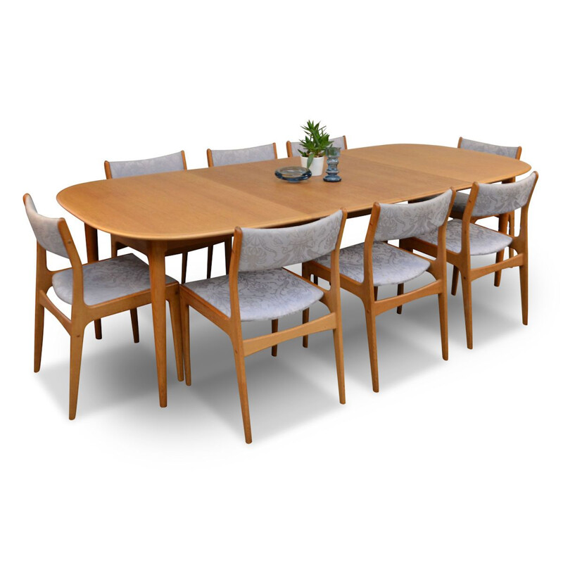 Vintage Danish oakwood dining set by Skovmand & Andersen