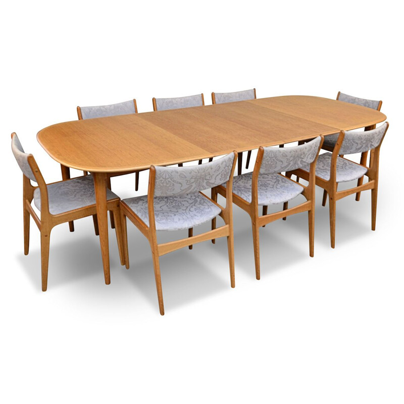 Vintage Danish oakwood dining set by Skovmand & Andersen