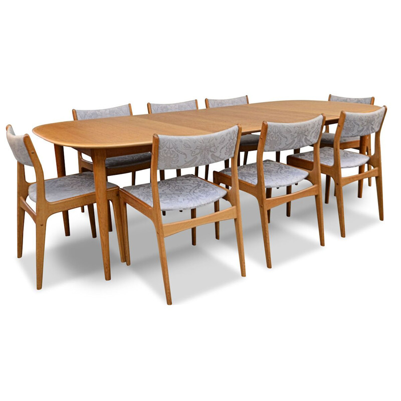 Vintage Danish oakwood dining set by Skovmand & Andersen