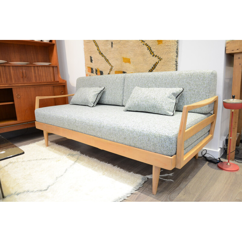 Mid-century German daybed in fabric - 1970s