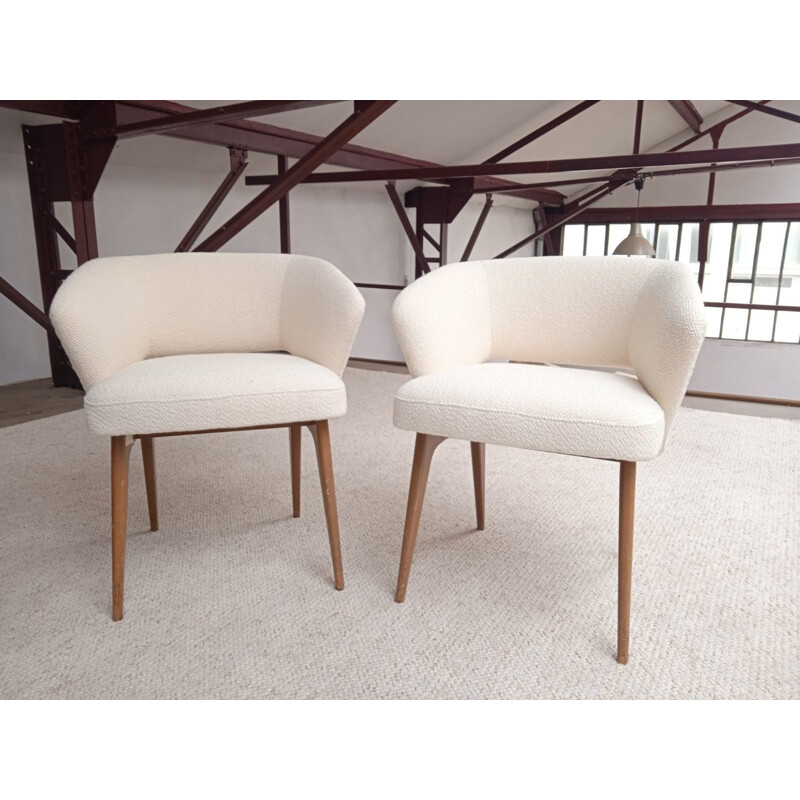 Pair of vintage armchairs by Michel Ducaroy, 1950