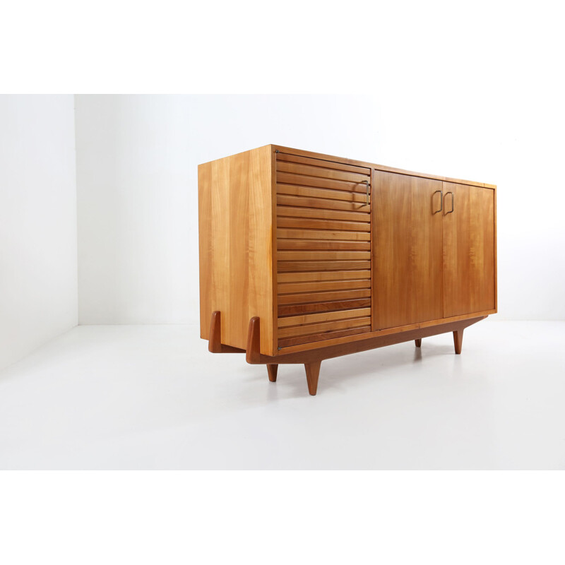 Vintage sideboard in cherry wood, France 1950