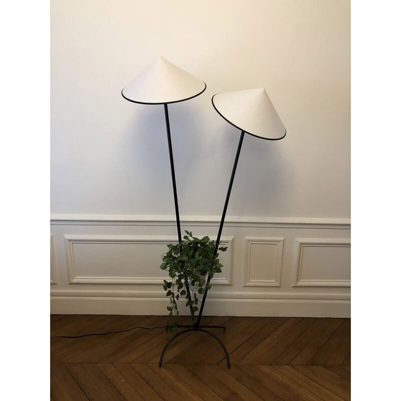 Vintage modular 2-light floor lamp, 1950s