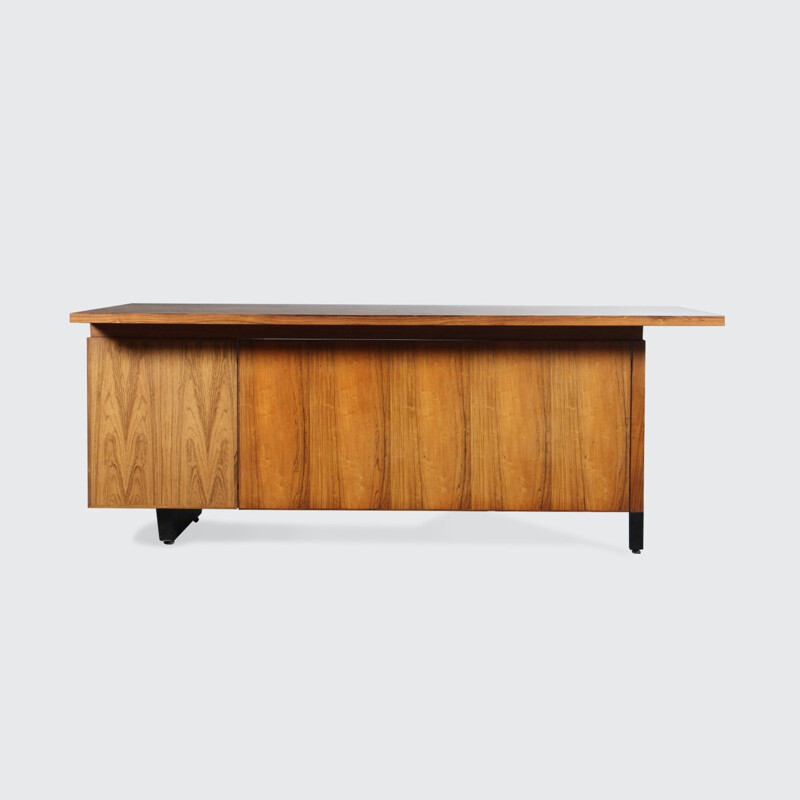 Vintage rosewood corner desk by Sigvard Bernadotte & Acton Bjørn for Nipu, Denmark 1958