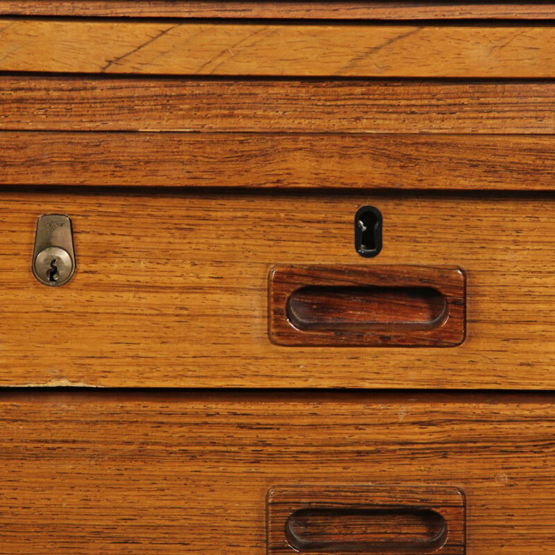 Vintage rosewood corner desk by Sigvard Bernadotte & Acton Bjørn for Nipu, Denmark 1958