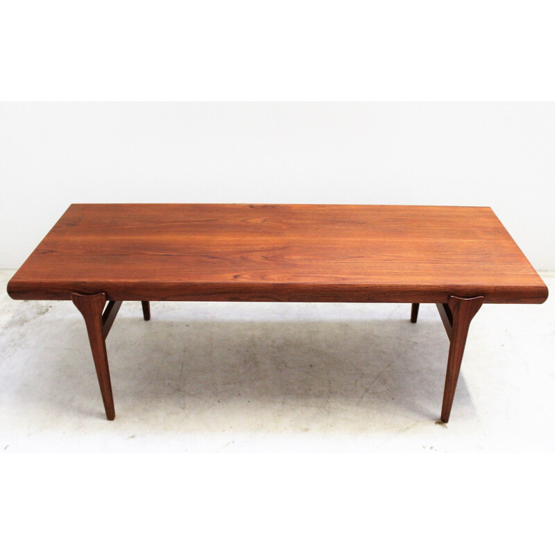 Scandinavian vintage teak coffee table by Johannès Andersen for Cfc Silkeborg, Denmark 1960