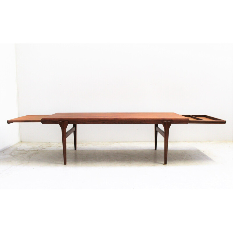 Scandinavian vintage teak coffee table by Johannès Andersen for Cfc Silkeborg, Denmark 1960