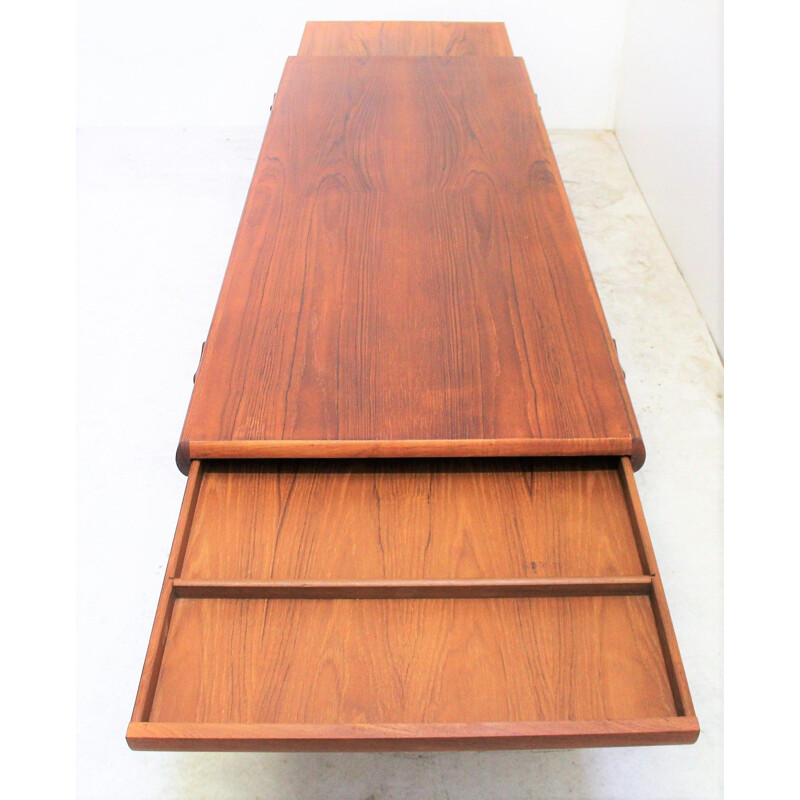 Scandinavian vintage teak coffee table by Johannès Andersen for Cfc Silkeborg, Denmark 1960