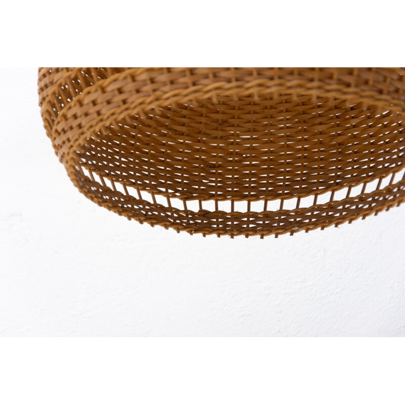 Vintage wicker chandelier by Uluv, Czechoslovakia 1960