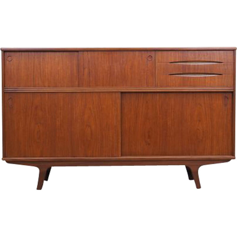 Teak vintage highboard, Denmark 1960s