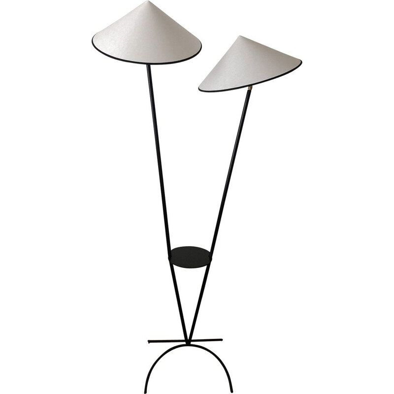 Vintage modular 2-light floor lamp, 1950s