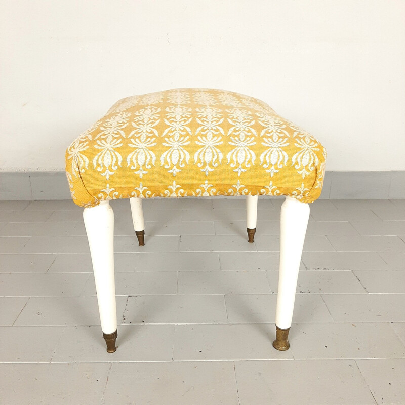 Tabouret vintage jaune, Italie 1950