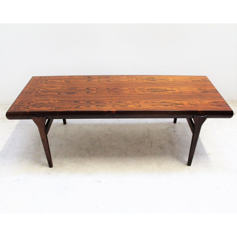Scandinavian vintage rosewood coffee table by Johannès Andersen for Cfc Silkeborg, Denmark 1960