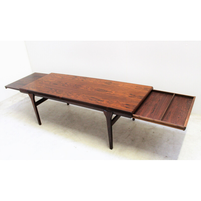 Scandinavian vintage rosewood coffee table by Johannès Andersen for Cfc Silkeborg, Denmark 1960