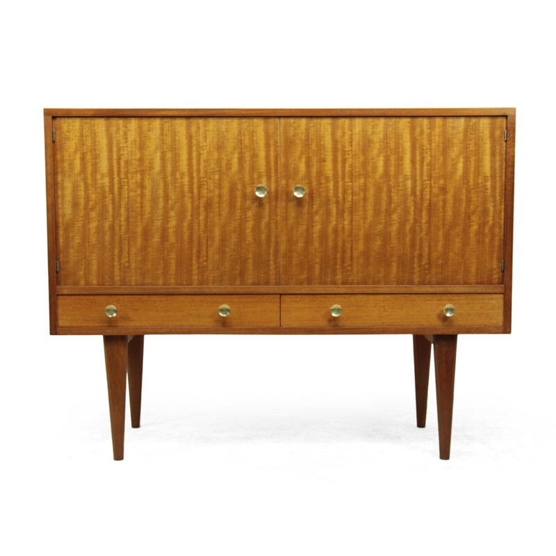 Small mid-century sideboard in mahogany and Indian ficus, Gordon RUSSELL - 1950s