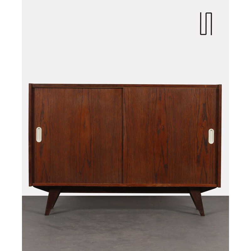 Vintage dark oakwood chest of drawers by Jiri Jiroutek for Interier Praha, 1960