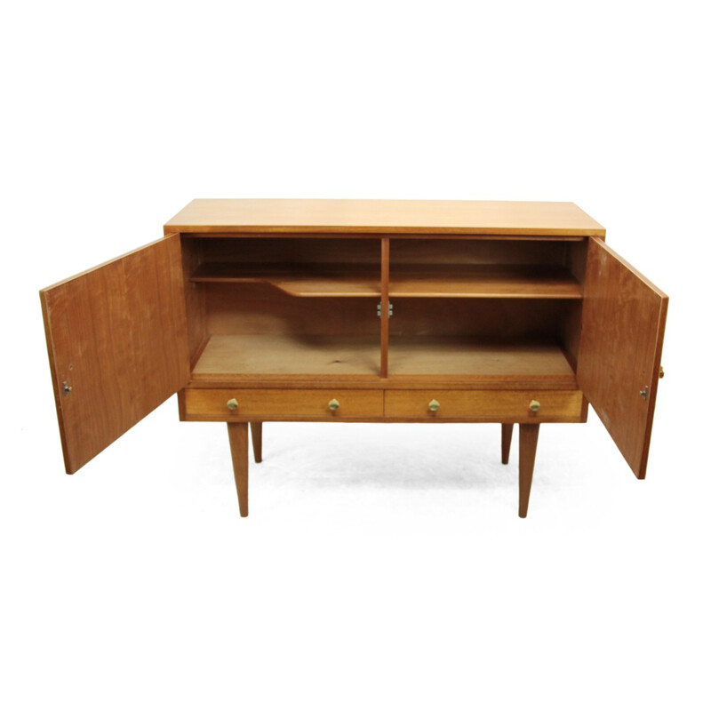 Small mid-century sideboard in mahogany and Indian ficus, Gordon RUSSELL - 1950s