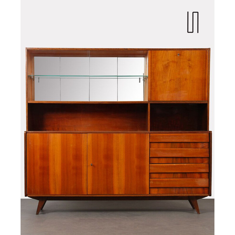 Vintage wooden highboard by Jiroutek for Interier Praha, 1960