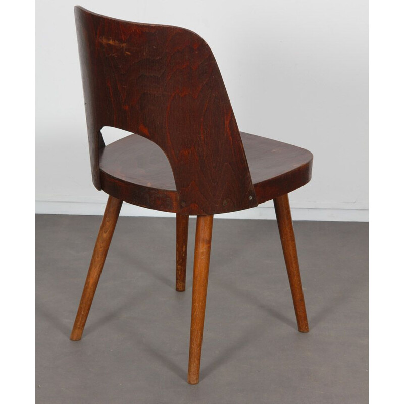 Set of 4 vintage wooden chairs by Oswald Haerdtl for Ton, 1960