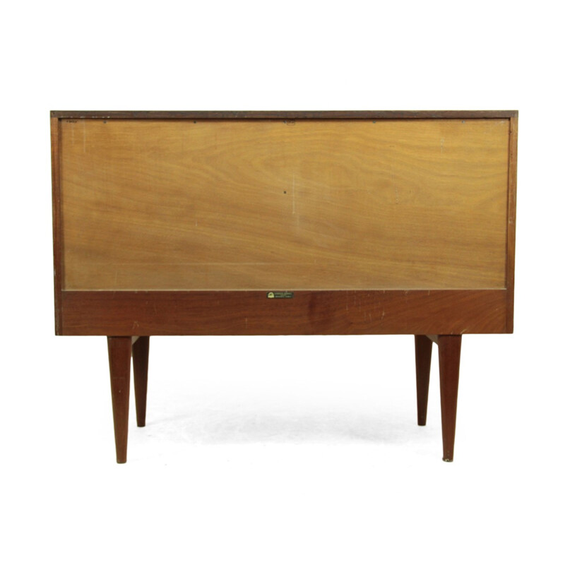 Small mid-century sideboard in mahogany and Indian ficus, Gordon RUSSELL - 1950s