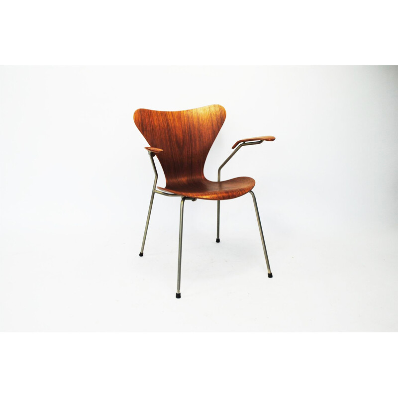 Chaise vintage en teck par Arne Jacobsen pour Fritz Hansen