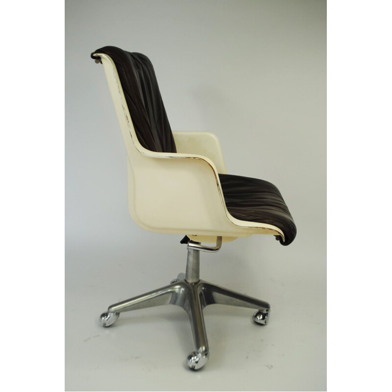 Vintage fiberglass office adjustable armchair, 1960s