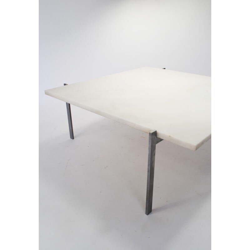 Table basse vintage PK61 en marbre de Poul Kjaerholm pour E. Kold Christensen, 1956