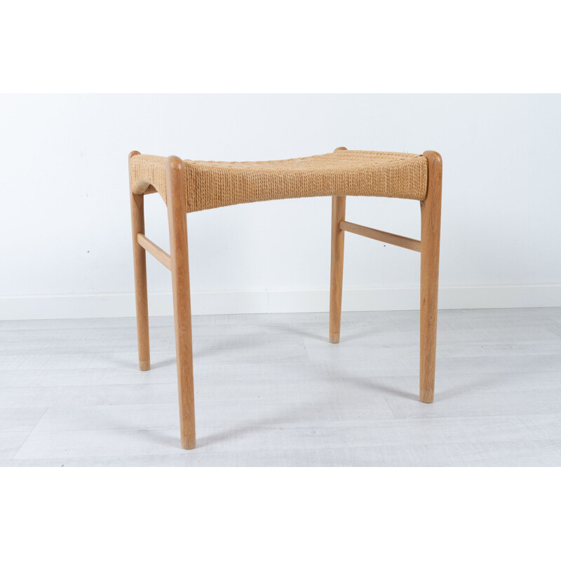 Vintage Danish oakwood repose-pied by Peder Kristensen for Glyngøre Stolefabrik, 1960s