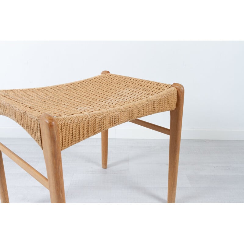 Vintage Danish oakwood repose-pied by Peder Kristensen for Glyngøre Stolefabrik, 1960s