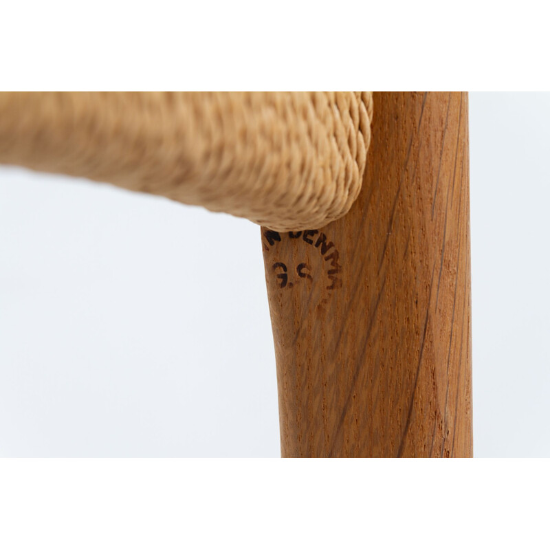 Vintage Danish oakwood repose-pied by Peder Kristensen for Glyngøre Stolefabrik, 1960s