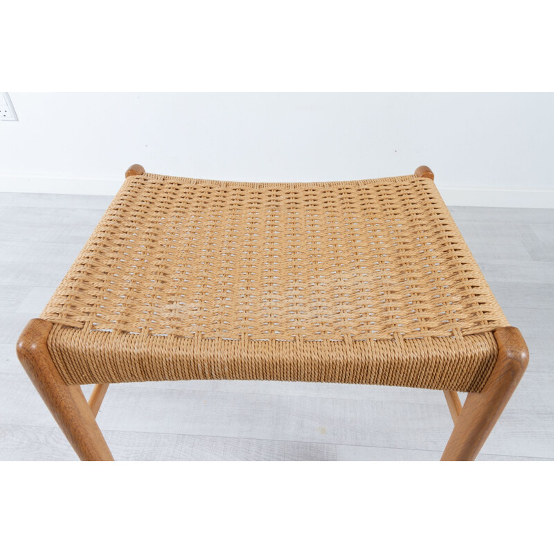 Vintage Danish oakwood repose-pied by Peder Kristensen for Glyngøre Stolefabrik, 1960s