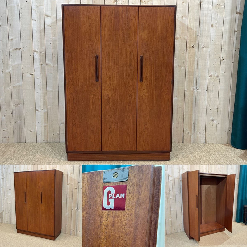 Vintage G-Plan 3-door teak cabinet, 1970