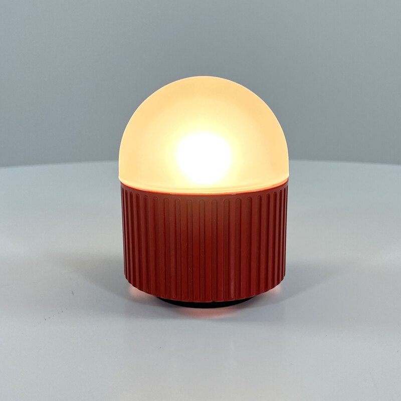 Lampe de table bulbo rouge vintage par R. Barbieri & G. Marianelli pour Tronconi, 1980