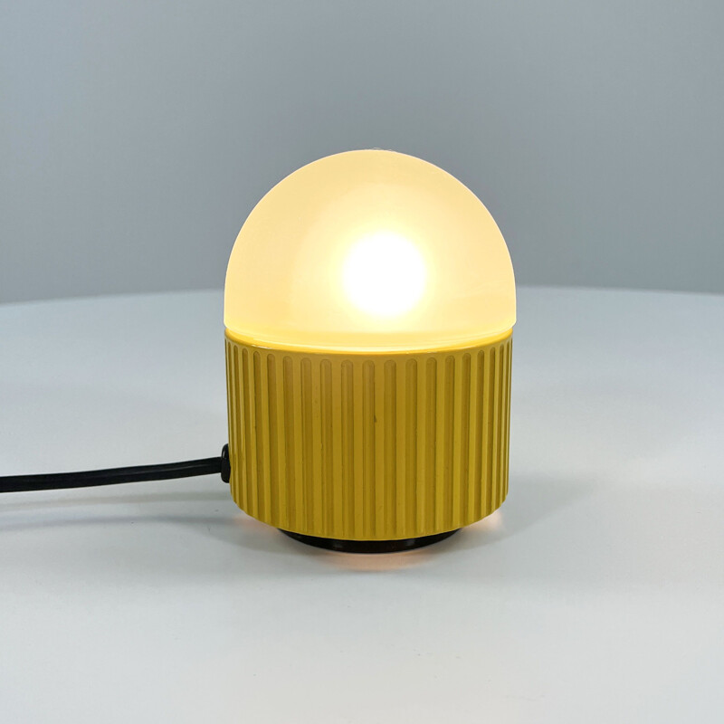 Lampe de table bulbo jaune vintage par R. Barbieri & G. Marianelli pour Tronconi, 1980