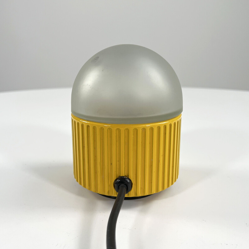 Lampe de table bulbo jaune vintage par R. Barbieri & G. Marianelli pour Tronconi, 1980