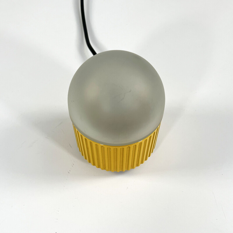 Lampe de table bulbo jaune vintage par R. Barbieri & G. Marianelli pour Tronconi, 1980