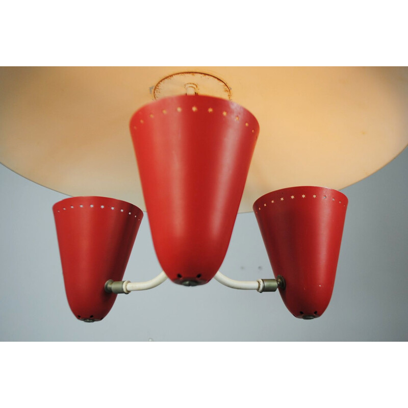 Vintage hanglamp van H. Busquet voor Hala Zeist, 1955