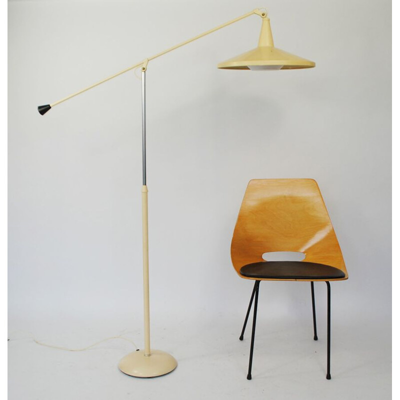 Lampada da terra vintage Panama di Wim Rietveld per Gispen, 1957