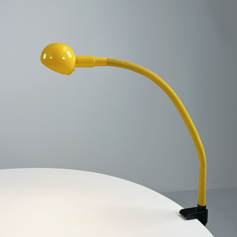 Vintage yellow Hebi desk lamp by Isao Hosoe for Valenti, 1970s