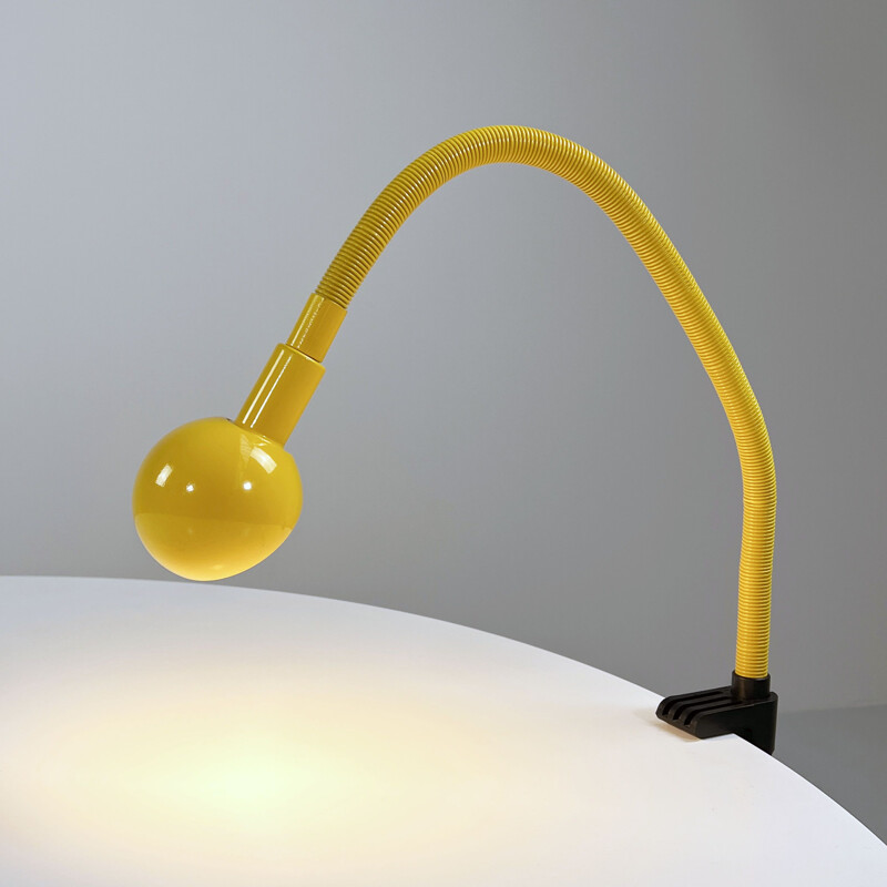 Vintage yellow Hebi desk lamp by Isao Hosoe for Valenti, 1970s