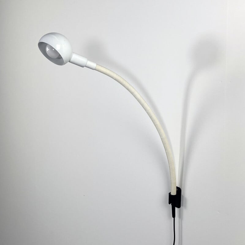 Vintage white Hebi wall lamp by Isao Hosoe for Valenti, 1970s
